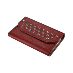 REIKO SAMSUNG GALAXY S4 STUDS WALLET CASE IN DARK RED - Image 3