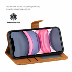 Reiko APPLE IPHONE 11 3-In-1 Wallet Case In BROWN - Image 4