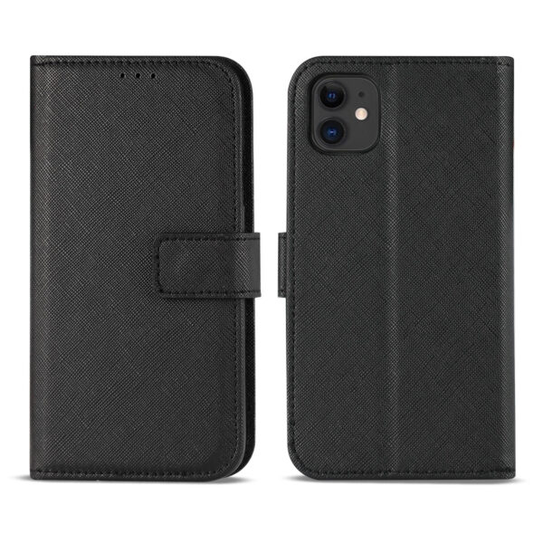 Slim Stand Case with Card Holder Slots APPLE IPHONE 12 MINI In Black - Image 2