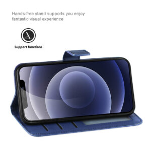 Slim Stand Case with Card Holder Slots APPLE IPHONE 12 MINI In Blue - Image 4