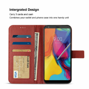 Reiko LG STYLO 5 3-In-1 Wallet Case In RED - Image 3