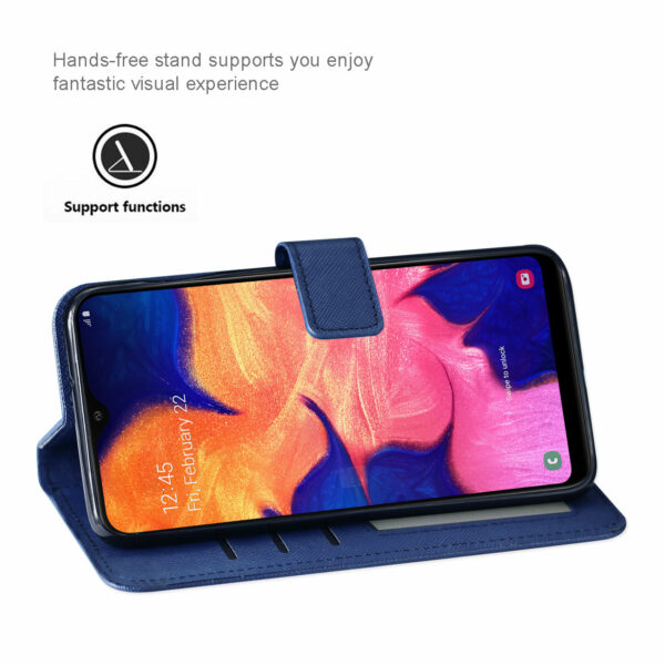 Reiko SAMSUNG GALAXY A10 3-In-1 Wallet Case In BLUE - Image 4