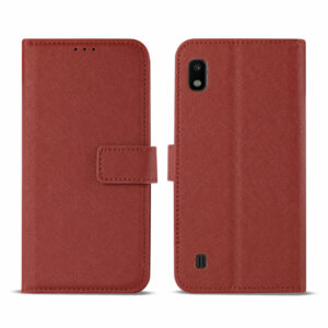 Reiko SAMSUNG GALAXY A10 3-In-1 Wallet Case In RED - Image 2