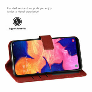 Reiko SAMSUNG GALAXY A10 3-In-1 Wallet Case In RED - Image 4
