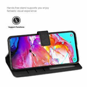 Reiko SAMSUNG GALAXY A70 3-In-1 Wallet Case In BLACK - Image 4