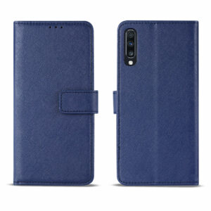 Reiko SAMSUNG GALAXY A70 3-In-1 Wallet Case In BLUE - Image 2