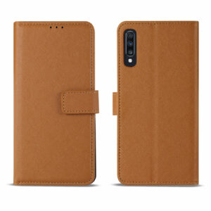 Reiko SAMSUNG GALAXY A70 3-In-1 Wallet Case In BROWN - Image 2