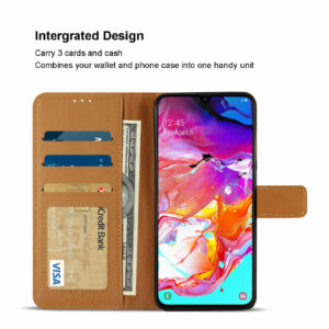 Reiko SAMSUNG GALAXY A70 3-In-1 Wallet Case In BROWN - Image 3