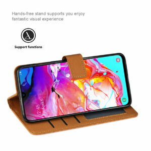 Reiko SAMSUNG GALAXY A70 3-In-1 Wallet Case In BROWN - Image 4