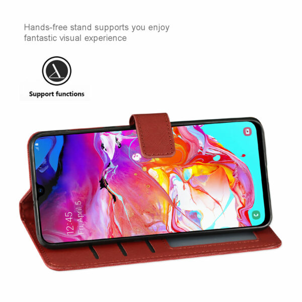 Reiko SAMSUNG GALAXY A70 3-In-1 Wallet Case In RED - Image 4