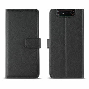 Reiko SAMSUNG GALAXY A80 3-In-1 Wallet Case In BLACK - Image 2