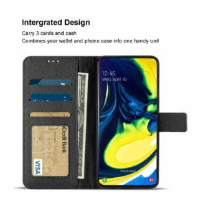 Reiko SAMSUNG GALAXY A80 3-In-1 Wallet Case In BLACK - Image 3