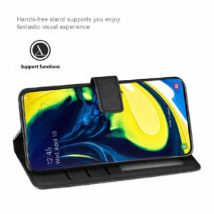Reiko SAMSUNG GALAXY A80 3-In-1 Wallet Case In BLACK - Image 4