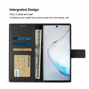 Reiko SAMSUNG GALAXY NOTE 10 PLUS 3-In-1 Wallet Case In BLACK - Image 3