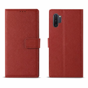 Reiko SAMSUNG GALAXY NOTE 10 PLUS 3-In-1 Wallet Case In RED - Image 2