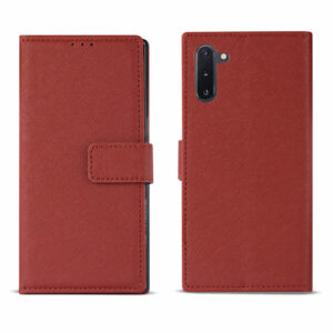 Reiko SAMSUNG GALAXY NOTE 10 3-In-1 Wallet Case In RED - Image 2