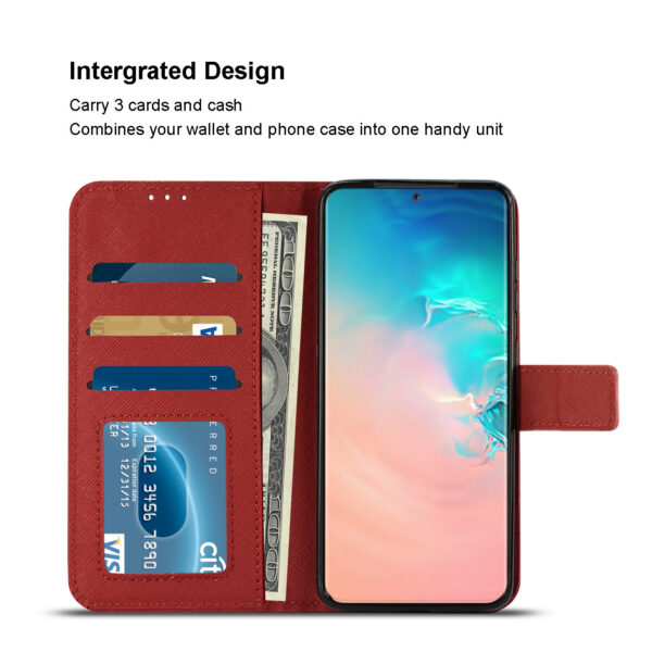 Reiko SAMSUNG GALAXY S20 3-In-1 Wallet Case In Red - Image 3