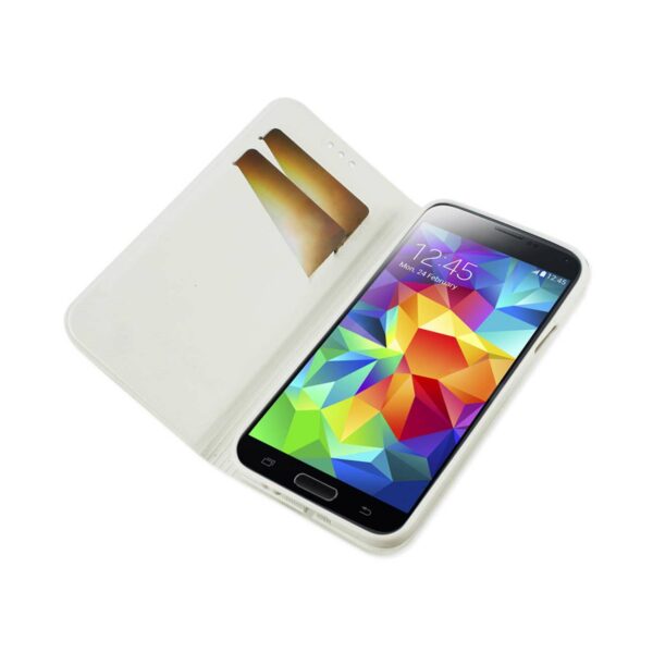 REIKO SAMSUNG GALAXY S5 FOLIO WALLET CASES-WHITE PINK - Image 2