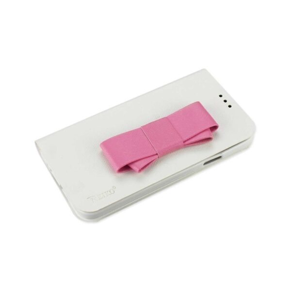 REIKO SAMSUNG GALAXY S5 FOLIO WALLET CASES-WHITE PINK - Image 3