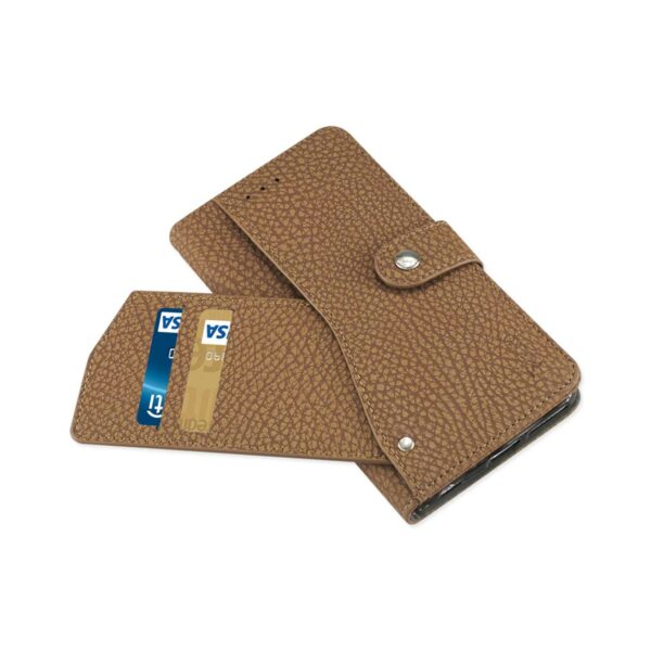 REIKO IPHONE 6 PLUS/ 6S PLUS WALLET CASE WITH SLIDE OUT POCKET AND FOLD STAND IN BROWN - Image 2
