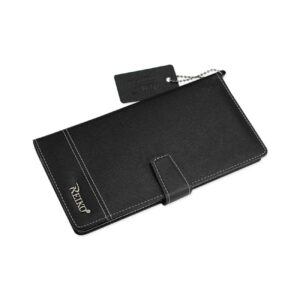 REIKO IPHONE 6/ 6S TWO TONE SUPER WALLET CASE WITH MULTIPLE CARD SLOTS IN BLACK - Image 3
