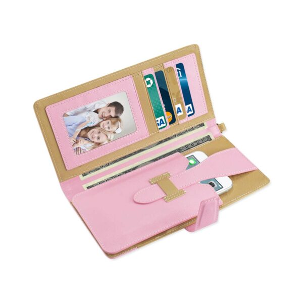 REIKO IPHONE 6/ 6S TWO TONE SUPER WALLET CASE WITH MULTIPLE CARD SLOTS IN PINK GOLD - Image 2