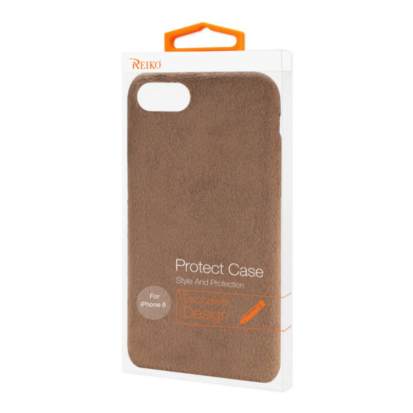 Reiko iPhone 7/8/SE2 Fuzzy Fur Soft TPU Case In Brown - Image 4