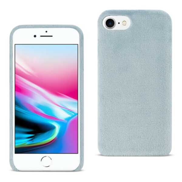 Reiko iPhone 7/8/SE2 Fuzzy Fur Soft TPU Case In Gray