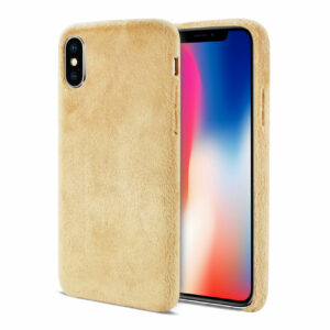 Reiko iPhone X/iPhone XS Fuzzy Fur Soft TPU Case In Camel - Image 2