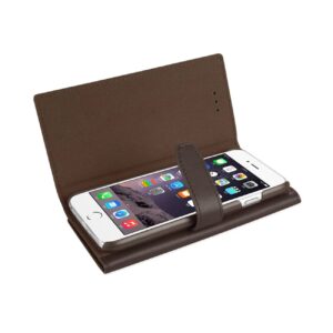 REIKO IPHONE 6 PLUS GENUINE LEATHER RFID WALLET CASE IN UMBER - Image 2