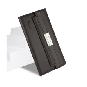 REIKO SAMSUNG GALAXY NOTE 5 GENUINE LEATHER RFID WALLET CASE AND METAL BUCKLE BELT IN UMBER - Image 3