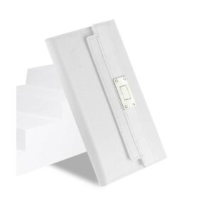 REIKO SAMSUNG GALAXY S6 GENUINE LEATHER RFID WALLET CASE AND METAL BUCKLE BELT IN IVORY - Image 3