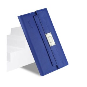 REIKO SAMSUNG GALAXY S6 GENUINE LEATHER RFID WALLET CASE AND METAL BUCKLE BELT IN ULTRAMARINE - Image 3