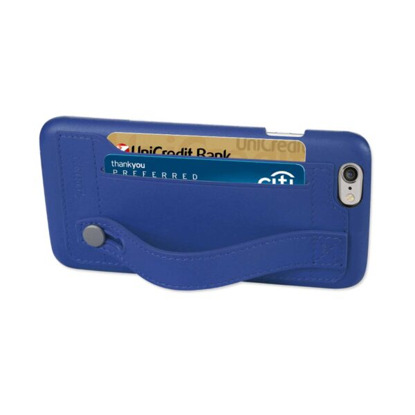 REIKO IPHONE 6 GENUINE LEATHER HAND STRAP CASE IN ULTRAMARINE - Image 3