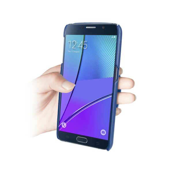 REIKO SAMSUNG GALAXY NOTE 5 GENUINE LEATHER HAND STRAP CASE IN ULTRAMARINE - Image 2
