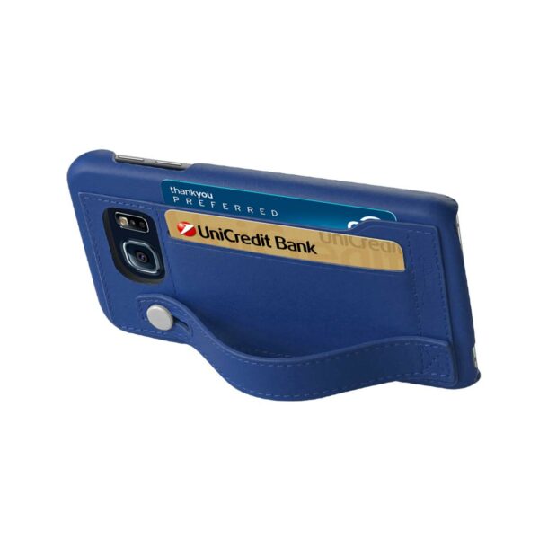 REIKO SAMSUNG GALAXY NOTE 5 GENUINE LEATHER HAND STRAP CASE IN ULTRAMARINE - Image 3