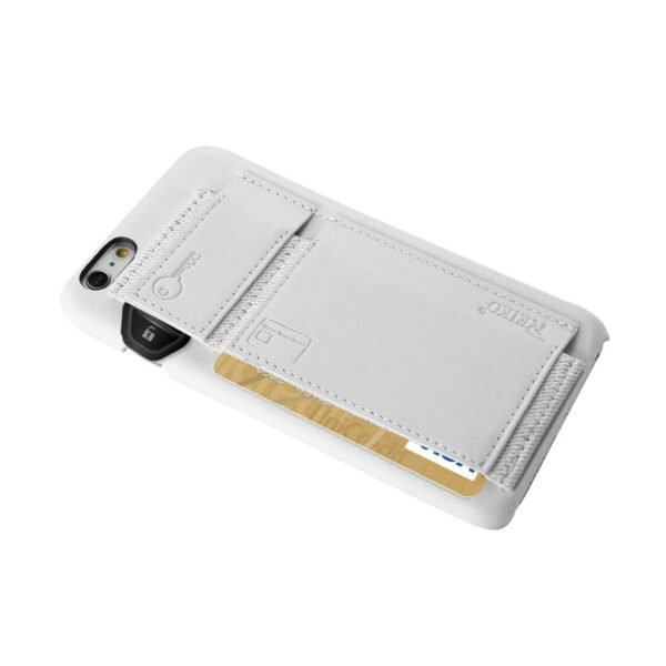 REIKO IPHONE 6 RFID GENUINE LEATHER CASE PROTECTION AND KEY HOLDER IN IVORY - Image 2
