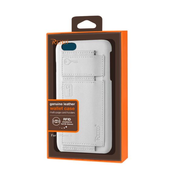 REIKO IPHONE 6 RFID GENUINE LEATHER CASE PROTECTION AND KEY HOLDER IN IVORY - Image 4