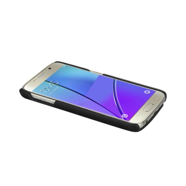 REIKO SAMSUNG GALAXY NOTE 5 RFID GENUINE LEATHER CASE PROTECTION AND KEY HOLDER IN BLACK - Image 3