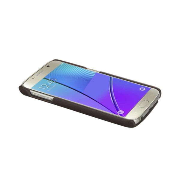 REIKO SAMSUNG GALAXY NOTE 5 RFID GENUINE LEATHER CASE PROTECTION AND KEY HOLDER IN UMBER - Image 3