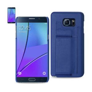 REIKO SAMSUNG GALAXY NOTE 5 RFID GENUINE LEATHER CASE PROTECTION AND KEY HOLDER IN ULTRAMARINE