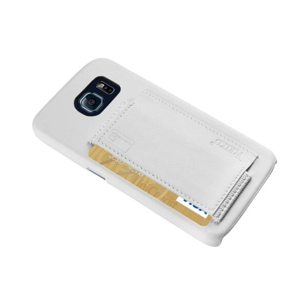 REIKO SAMSUNG GALAXY S6 RFID GENUINE LEATHER CASE PROTECTION AND KEY HOLDER IN IVORY - Image 2