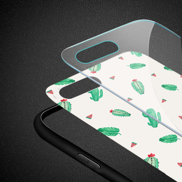 Reiko iPhone 8 Plus Hard Glass Design TPU Case - Image 3