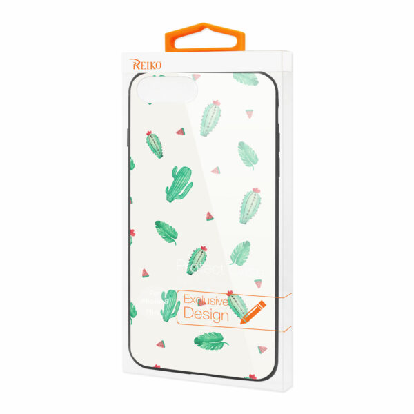 Reiko iPhone 8 Plus Hard Glass Design TPU Case - Image 4