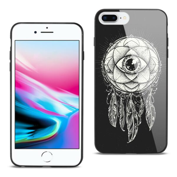 Reiko iPhone 8 Plus Hard Glass Design TPU Case