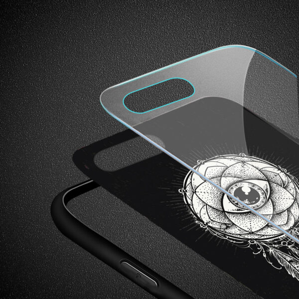 Reiko iPhone 8 Plus Hard Glass Design TPU Case - Image 3