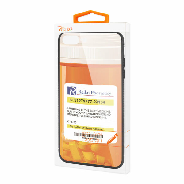 Reiko iPhone 8 Plus Hard Glass Design TPU Case With Pill Container - Image 4