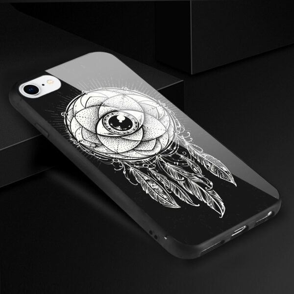 Reiko iPhone 7/8/SE2 Hard Glass Design TPU Case - Image 2