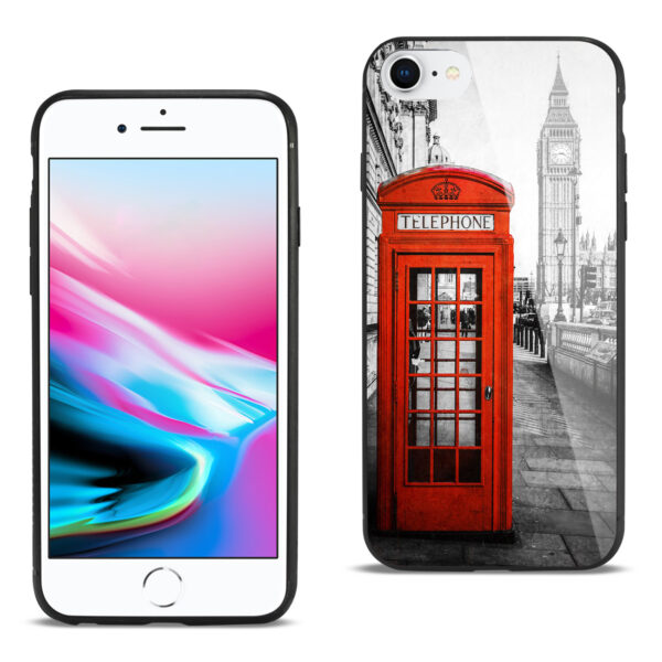 Reiko iPhone 7/8/SE2 Hard Glass Design TPU Case
