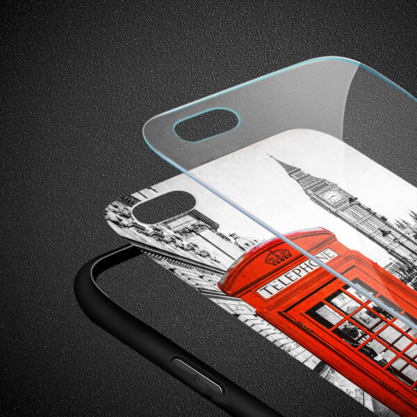 Reiko iPhone 7/8/SE2 Hard Glass Design TPU Case - Image 3